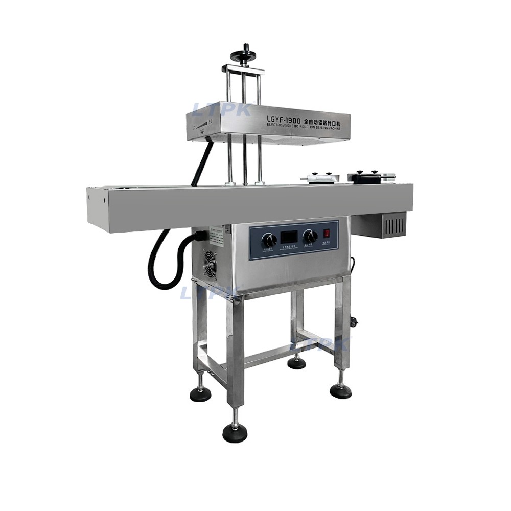 LGYF-1900 Continuous Automatic Jar Plastic Bottle Aluminum Foil Electromagnetic Induction Air-Cooling Sealing Machine