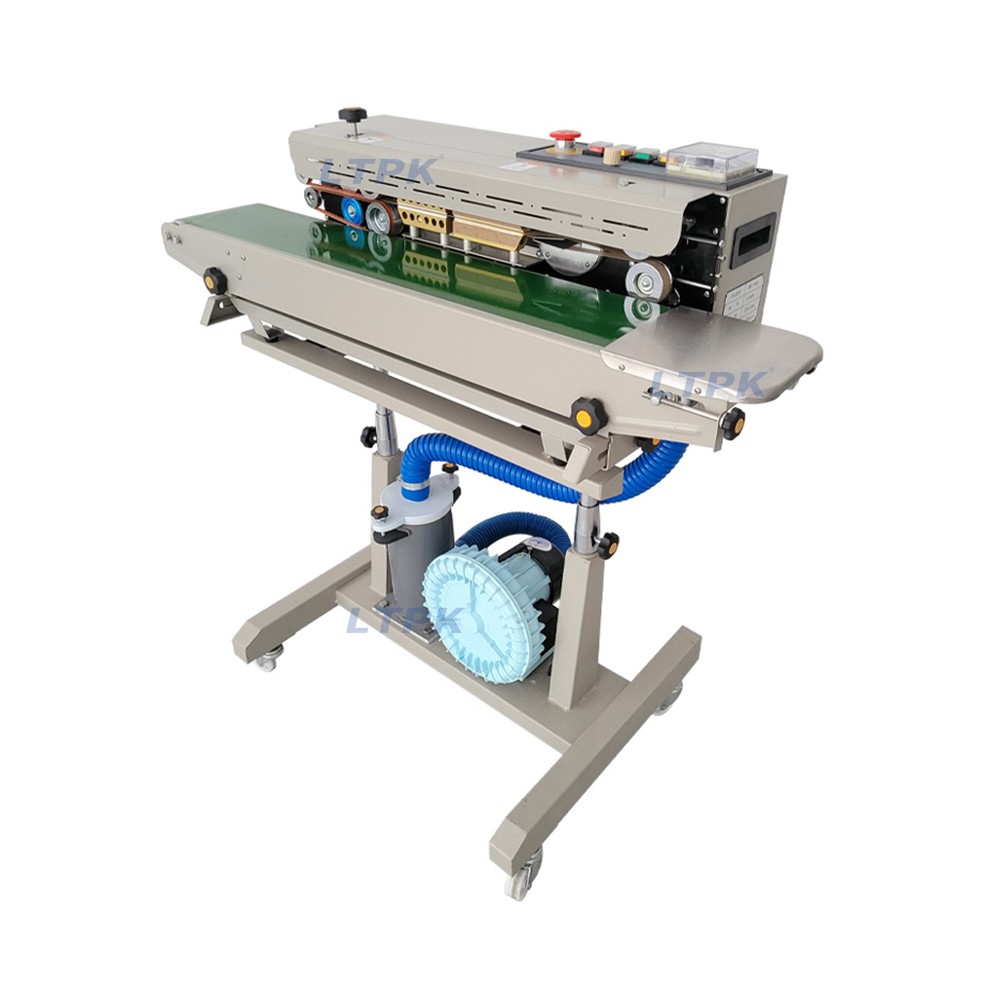 YTK-DBF1000 Continuous Conveyor Film Bag Sealing Machine With Air Pump 